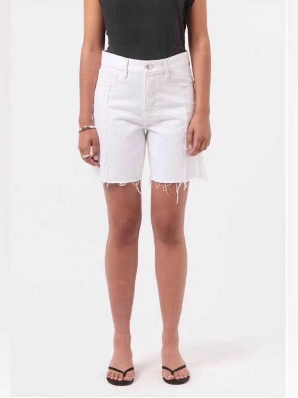 DALA WHITE DENIM BERMUDA PARTNER SHORTS